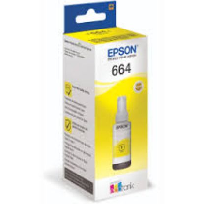 صورة Epson T6643 Yellow Ink Bottle 70 ml 
