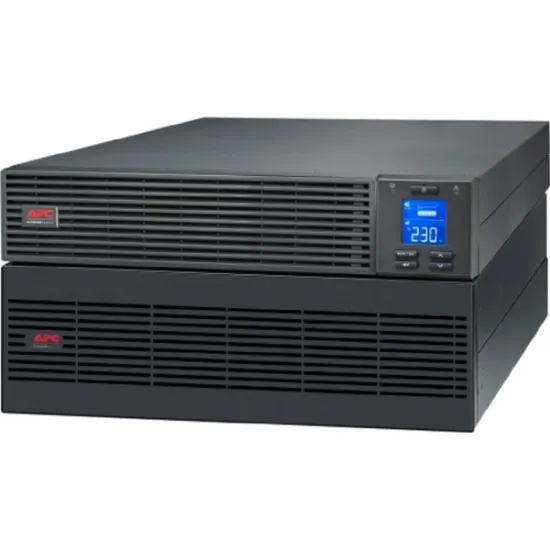 صورة APC Easy UPS On-Line, 6kVA/6kW, Rackmount 5U, 230V, Hard wire 3-wire(P+N+E) outlet, Intelligent Card Slot, LCD, Extended Runtime, W/ rail kit