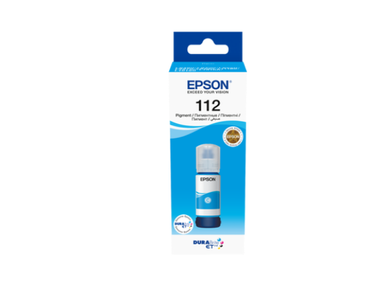 Picture of Epson 112 EcoTank Pigment Cyan ink bottle