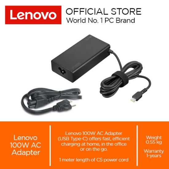 Lenovo 100W Standard AC Adapter with USB Type-C. Computers Mall