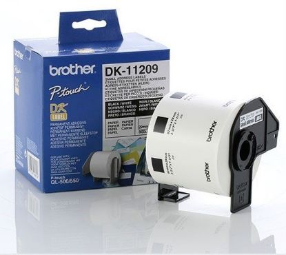 Picture of Genuine Brother DK-11209 Label Roll – Black on White, 29mm x 62mm