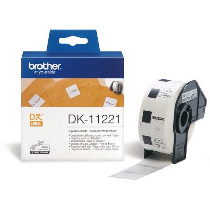 Picture of Genuine Brother DK-11221 Label Roll – Black on White, 23mm x 23mm