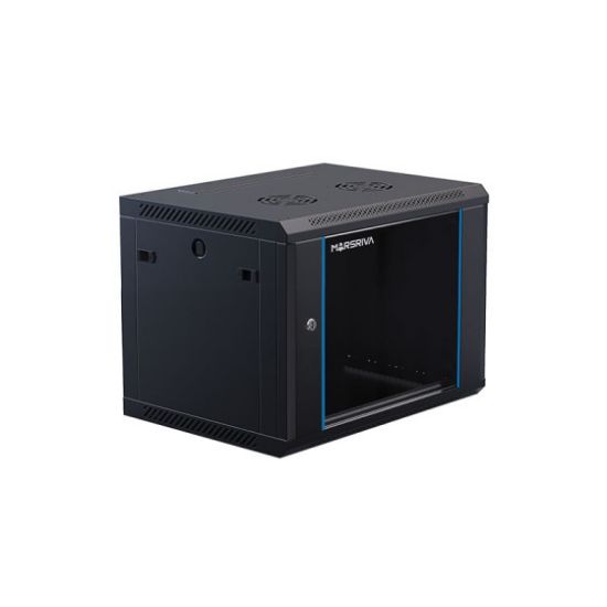 Picture of Marsriva WS6406 Wall-Mount Cabinet 600*450*6U 1x Shelf 1xFan