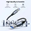 Picture of Ugreen USB 3.0 USB-A Male to USB-A Male Alu Case Braided Cable 0.5m Black