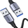 Picture of Ugreen USB 3.0 USB-A Male to USB-A Male Alu Case Braided Cable 2m Black