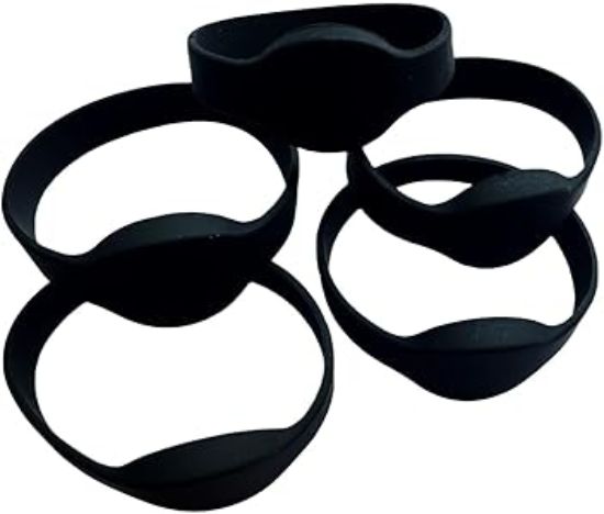 صورة سوار RFID سيليكون 125KHz EM دائري رفيع 55mm بنفسجي