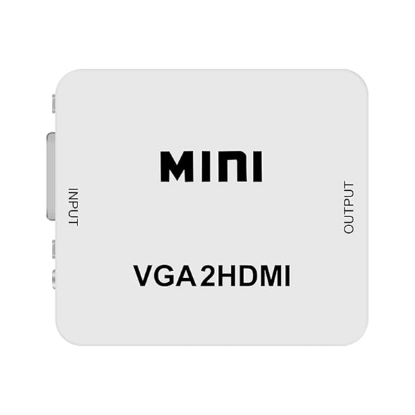 صورة EXTREME TECH Mini 1080P VGA to HDMI Adapter Converter VGA2HDMI Converter Connector with Audio for PC Laptop to HDTV Projector
