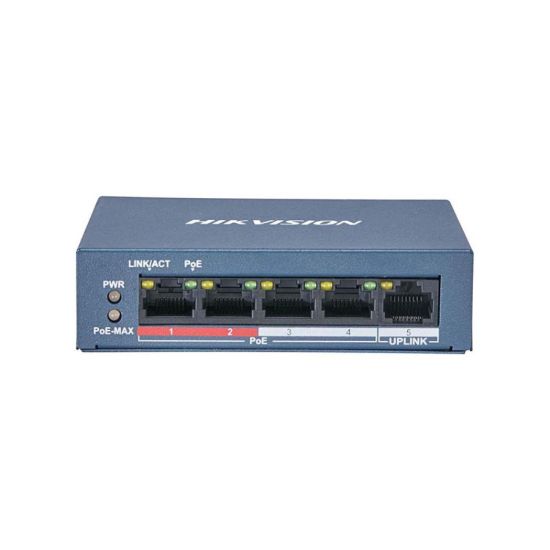 صورة HIKVISION DS-3E0105P-E/M 4Port Fast Ethernet Unmanaged POE Switch - Network Switch