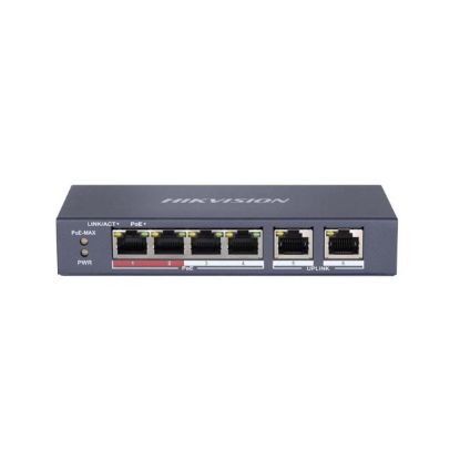 Picture of HIKVISION DS-3E0106P-E/M 4Port Fast Ethernet Unmanaged POE Switch - Network Switch