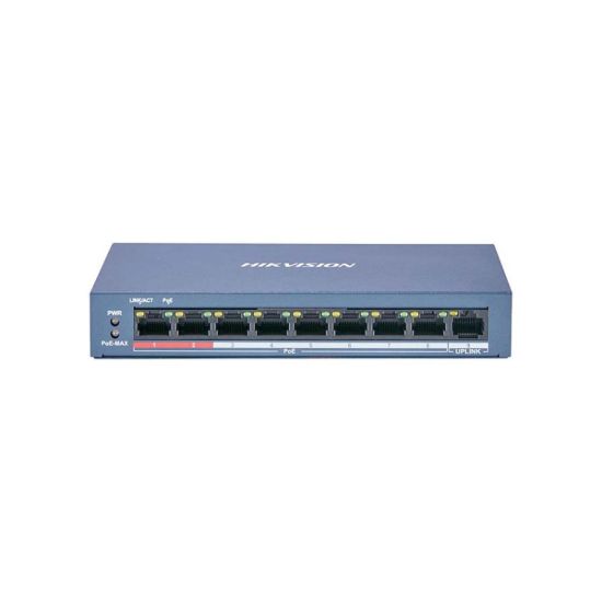 صورة HIKVISION DS-3E0109P-E/M 8Port Fast Ethernet Unmanaged POE Switch - Network Switch