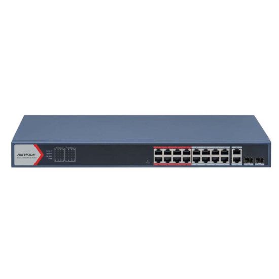 Picture of HIKVISION DS-3E1318P-EI 16 Port Fast Ethernet Smart POE Switch - Network Switch