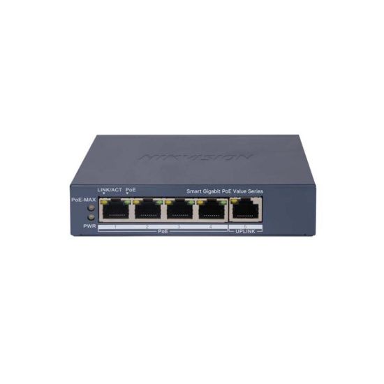 Picture of HIKVISION DS-3E1505P-EI/M 4 Port Gigabit Smart POE Switch - Network Switch