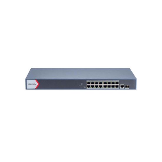 Picture of HIKVISION DS-3E1518P-EI 16 Port Gigabit Smart POE Switch - Network Switch