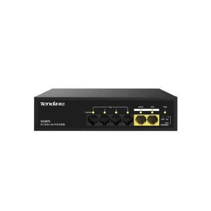 صورة TENDA S106PC 6-Port 100M Lite PoE Switch with 4-Port PoE - Network Switch