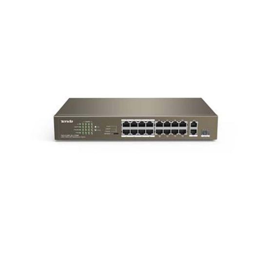 Picture of TENDA TEF1118P-16-150W 16FE+2GE/1SFP Desktop Switch With 16-Port PoE - Network Switch