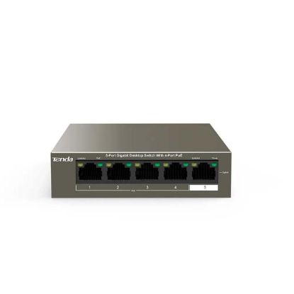 Picture of TENDA TEG1105P-4-63W 5-Port Gigabit Desktop Switch with 4-Port PoE - Network Switch