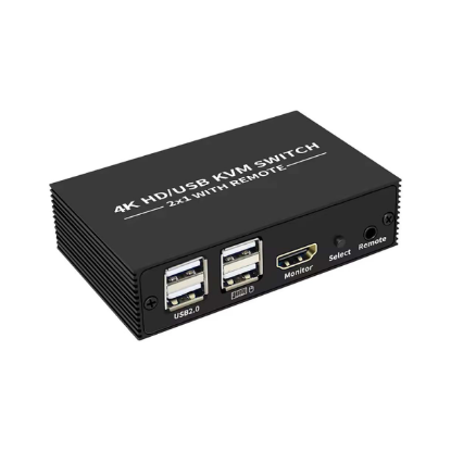 صورة 201HA EXTREME TECH HDMI 4K/USB KVM SWITCH 2X1 - Splitter / Switch