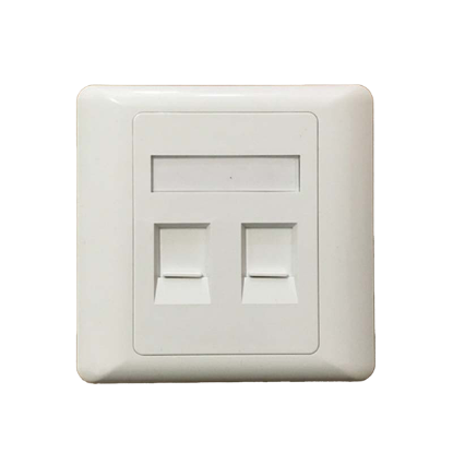 Picture of EXTFP-LGM02 EXTREME TECH double port Aluminum alloy style Faceplate - Network Accessories