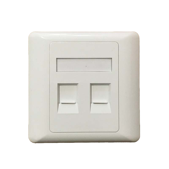 صورة EXTFP-LGM02 EXTREME TECH double port Aluminum alloy style Faceplate - Network Accessories
