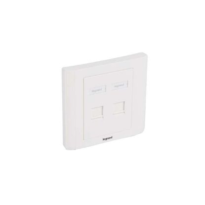 Picture of LEGRAND Straight faceplate 2 ports for keystone RJ45 connector ( 632795 ) - Network Accessories