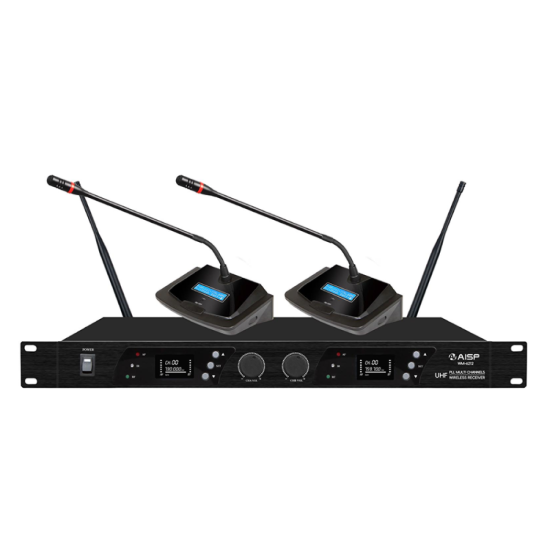 صورة AISP WM-6212 2 Channel UHF Wireless Conference Microphone