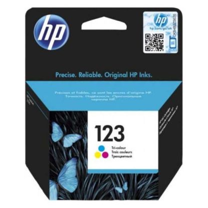 Picture of F6V16AE HP 123 Color Original Inkjet Advantage Cartridge For Deskjet 2130,2630,3630