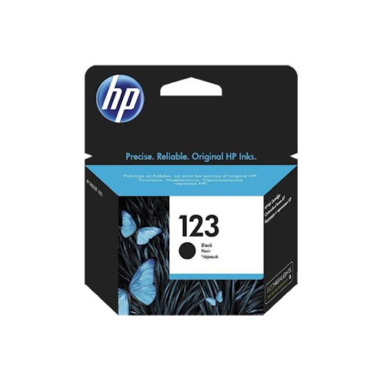 Picture of F6V17AE HP 123 Black Original Inkjet Advantage Cartridge For Deskjet 2130,2630,3630