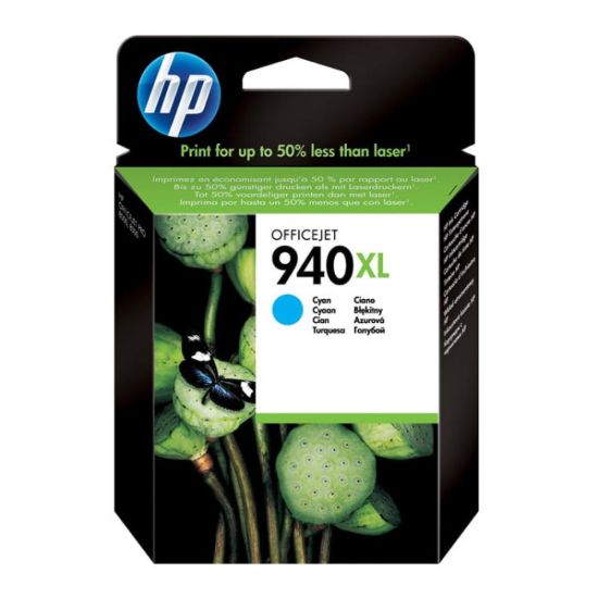 صورة C4907AE HP 940XL Cyan Original Inkjet Advantage Cartridge For Officejet 8000.8500