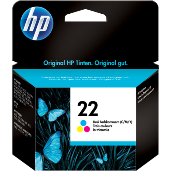صورة C9352AE HP 22 Color Original Inkjet Advantage Cartridge For Deskjet 3920.3940.1360.1460.1560.2360.380.2180
