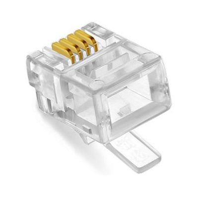 Picture of RJ-11-CAT6/BOX 100 pcs RJ11 Modular Plugs 6P4C For Solid Connectors