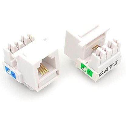 صورة FACE-MODU-RJ11 CAT3 RJ11 Punch Down Keystone Jack
