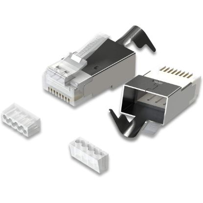 Picture of D-Link NPG-6A2MET502-50 RJ45 Connectors Cat6A Ethernet Shielded Modular Plugs Pack of 50
