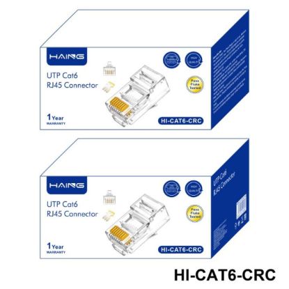 Picture of HAING HI-CAT6-CRC UTP Cat6 RJ45 Connector 100 Pcs