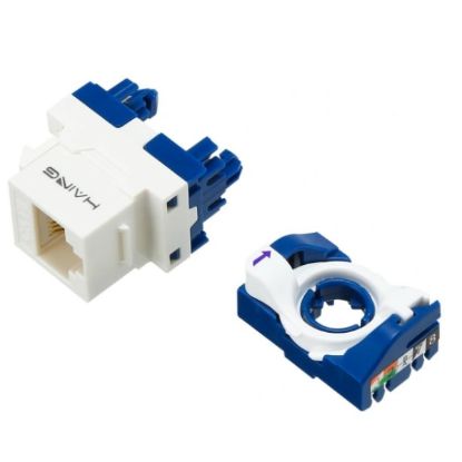 صورة HAING HI-KJ03 CAT6 UTP Tool Free Modular Connector (180°)