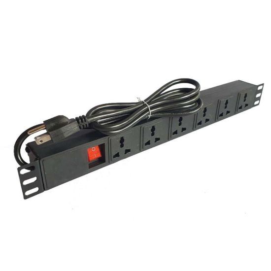 صورة PDU-6P Universal 6-Port PDU Power Distribution Unit For Cabinets