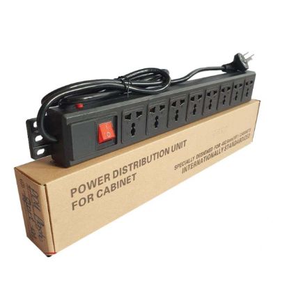 صورة PDU-8P Universal 8-Port UK 16A PDU Power Distribution Unit For Cabinets