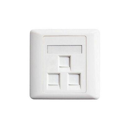 Picture of FACE-RJ-3P 3 Port RJ45 Cat5e Face Plate Wall Socket