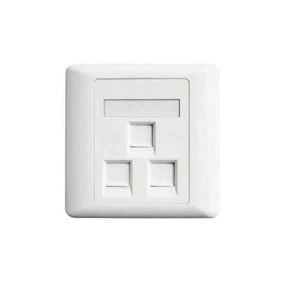 Picture of FACE-RJ-3P 3 Port RJ45 Cat5e Face Plate Wall Socket