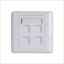 صورة FACE-RJ-4P 4 Port RJ45 Cat5e Face Plate Wall Socket