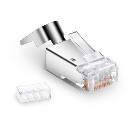 Picture of RJ-45-CAT7-100-BOX Cat7 FTP RJ45 Modular Plugs 2-Piece Connectors 1 Pcs