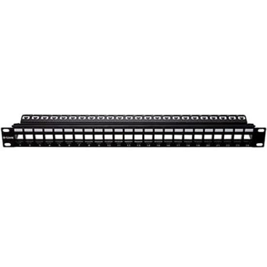 Picture of D-Link NPP-AL2BLK241 24 Port Unloaded Patch Panel for Shielded Cat5e/Cat6 Keystone Jacks