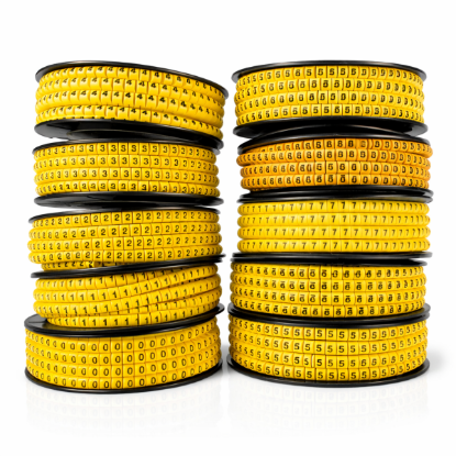 صورة LABLE-CAT6 Cable Wire Markers Identification Labels Tags Management 0-9