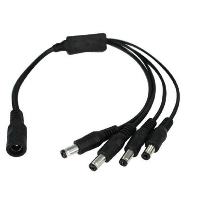صورة DC-CAM-CABLE-4 High Quality 4 Ways Splitter DC Power Cable