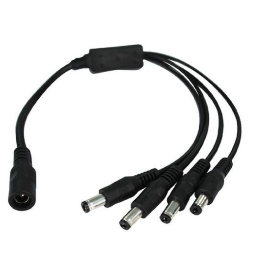 صورة DC-CAM-CABLE-4 High Quality 4 Ways Splitter DC Power Cable