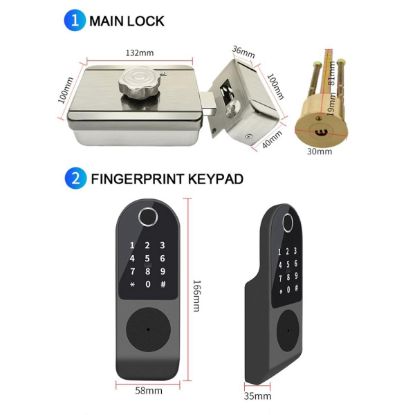 Picture of Digital Electric HR-FC188L Rim Lock