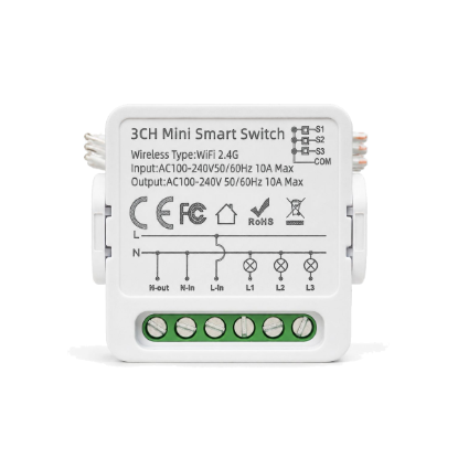 Picture of GY-WHD09-3CH 3CH Tuya Wifi Mini Smart Relay Switch