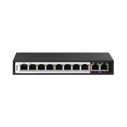 صورة D-Link DES-F1010P-E 10-Port 10/100 Long Range PoE+ Surveillance Switch EU Plug