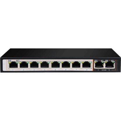 Picture of DGS-F1010P-E/E D-Link DGS-F1010P-E 8GE PoE+ 2GE Uplink 250m PoE Switch-EU Plug