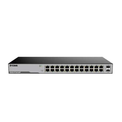 Picture of D-Link DGS-F1024P 24 Port Gigabit Unmanaged POE Switch with 2 SFP ports 250 watts