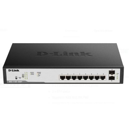 Picture of D-Link DGS-F1100-10PS-E/B 8 Port PoE Gigabit Smart Managed Switch